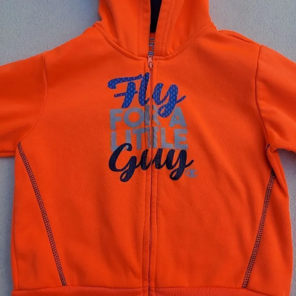 Champion Orange and Gray Hoodie Jacket and Joggers Size 4T